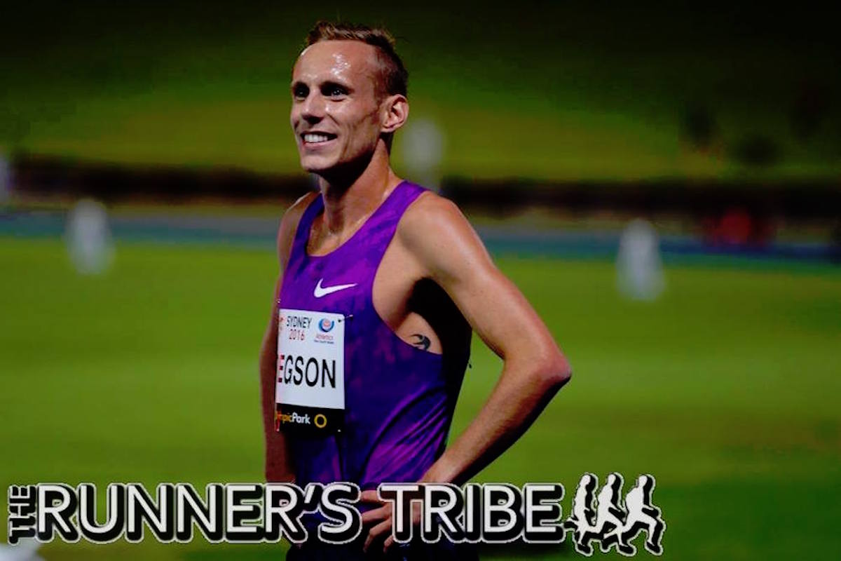 Ryan Gregson akimbo after his stellar 1500m win at the Sydney Track Classic. Photo by David Wylie