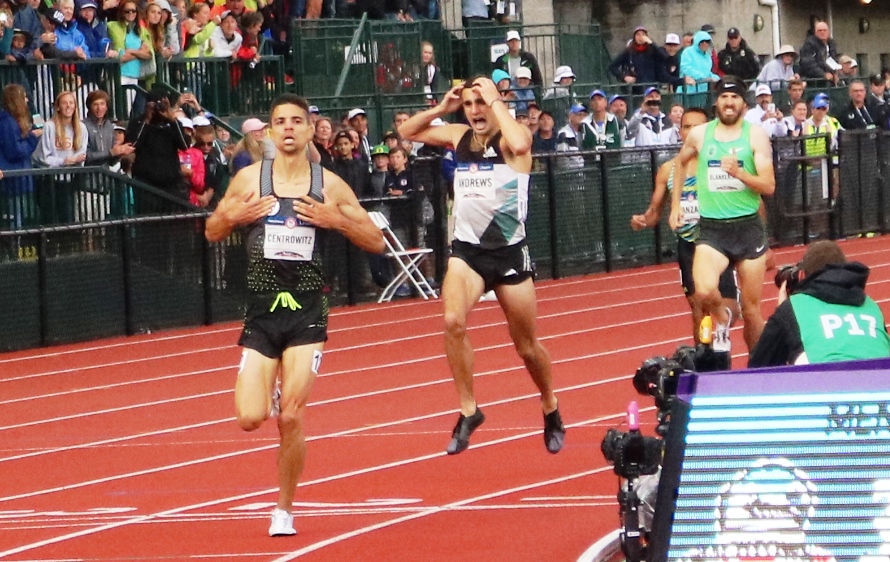 PHOTO: Matthew Centrowitz, Robby Andrews and Ben Blankenship finish 1-2-3 in the 1500m at the 2016 USA Olympic Trials in Eugene, Ore. (photo by Chris Lotsbom for Race Results Weekly)