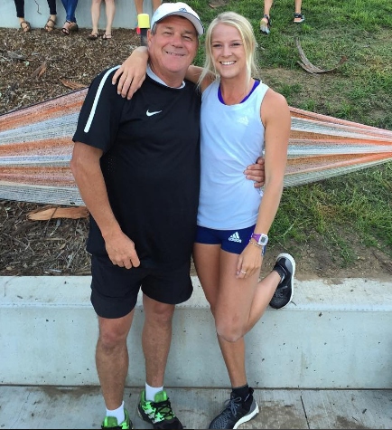 An important partnership - Brooke with her Dad and Coach ready to take on the world.