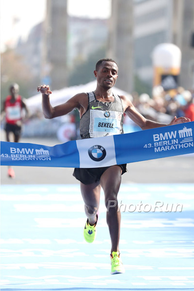 Kenenisa Bekele Wins The 2016 Berlin Marathon. Credit: www.photorun.net