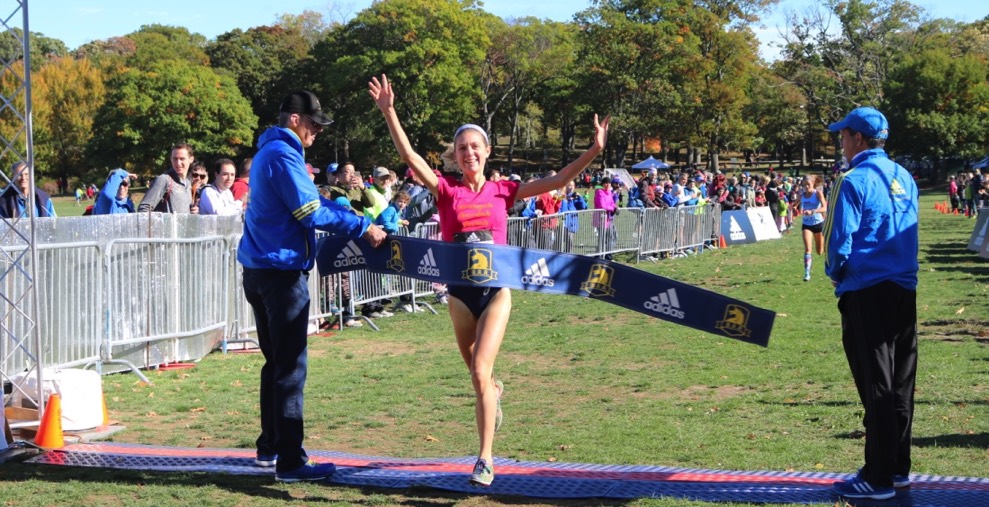  PHOTO: Liv Westphal wins the 2016 Mayor's Cup Cross Country in Boston's Franklin Park (photo by Chris Lotsbom for Race Results Weekly)