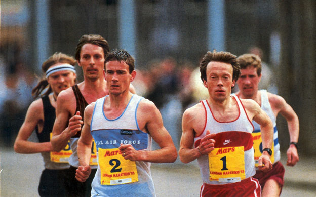 London Marathon 1985- Steve Jones 2:08:11 1st place.