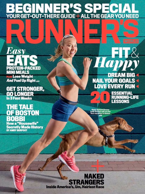 Nelly Spence on the cover of Runner's World