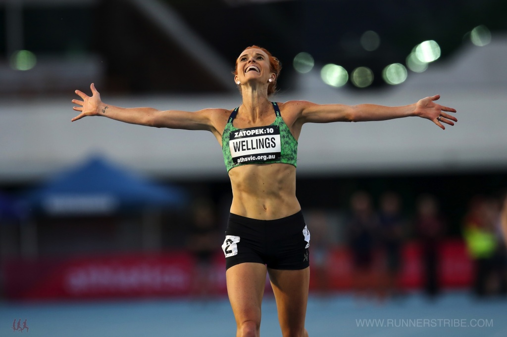 Eloise Wellings Winning Zatopek:10 2015 Photo by Jarrod Partridge