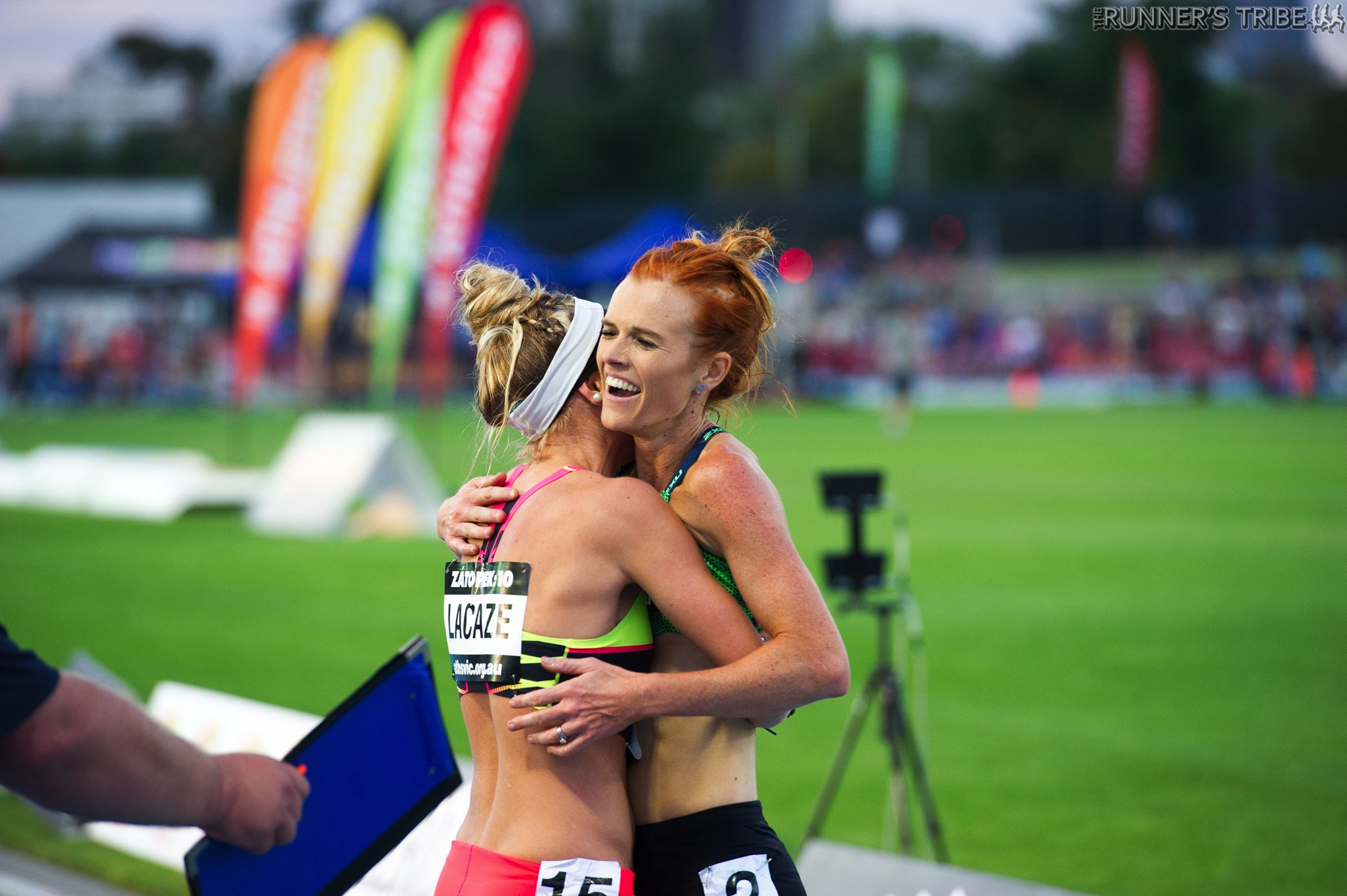 Eloise Wellings and Genevieve LaCaze, Zatopek:10 2015: Photo Geoff Gill for RT