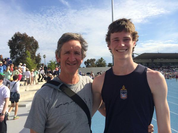 Joel Baden with his coach Sandro Bisetto - ready for another Major Championships after superb OQ of 2.29m in Cairns.