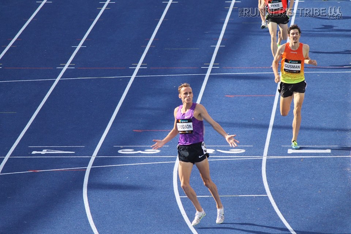 Ryan Gregson winning the 2016 National 1500m title: Photo by RT