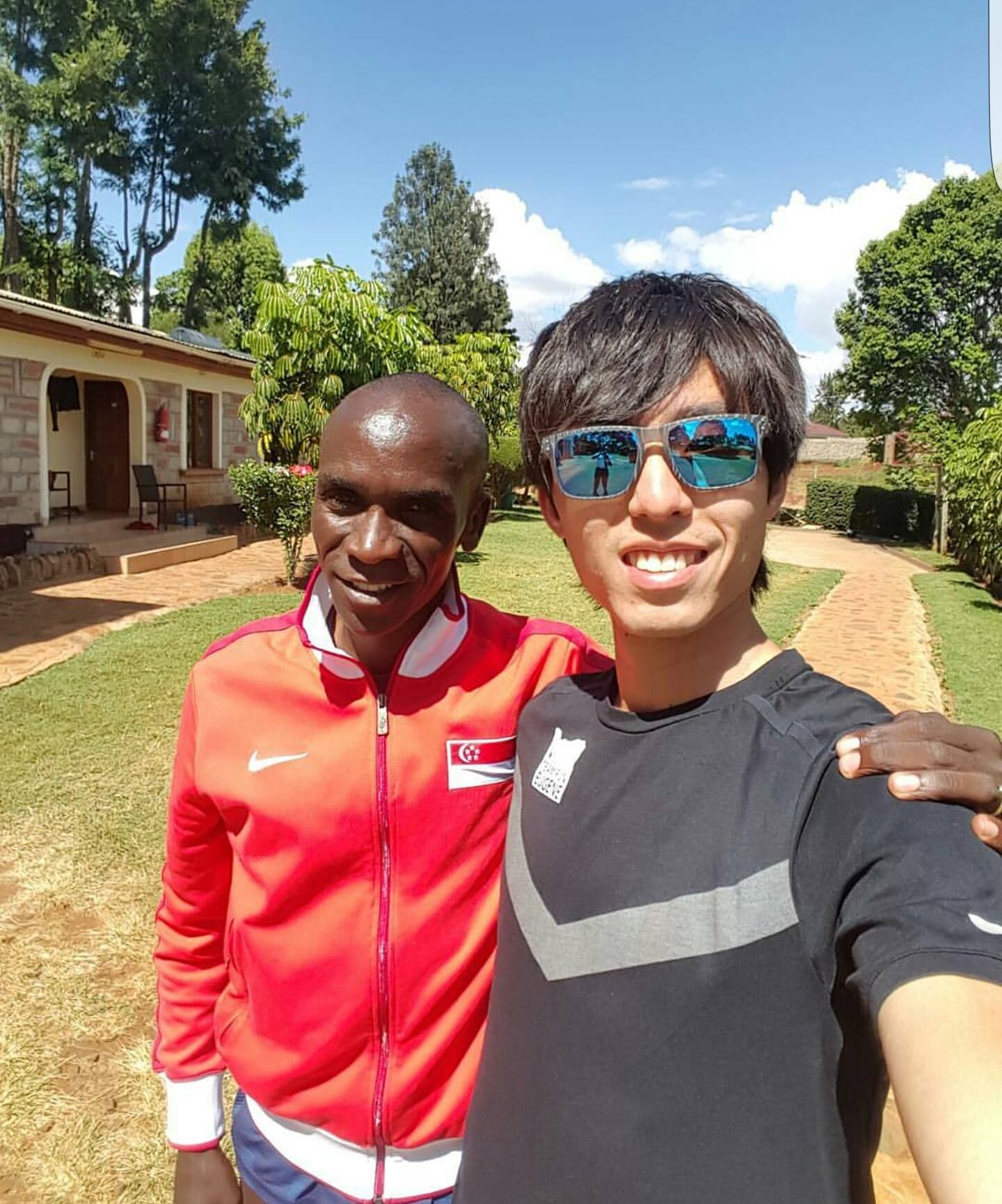 Rio Olympic Marathon Gold Champion, Eliud Kipchoge chilling with Soh Rui Yong in Kenya