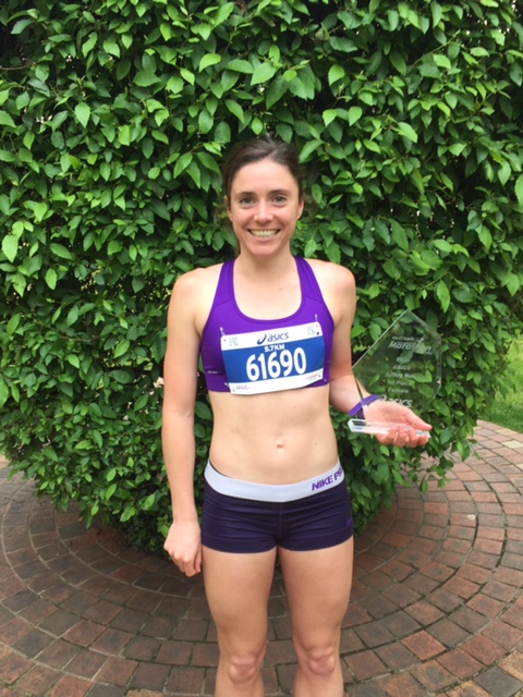 Ellen Schaef after her win the Melbourne Marathon 5.7km run to raise money for Cancer of Unknown Primary