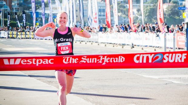 Cassie Fiend has won the City2Surf two years running. 2016 C2S Photo by Anna Kucera