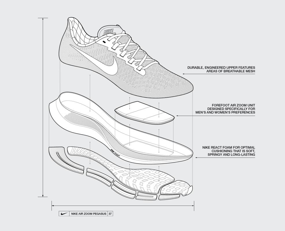 nike pegasus 37 weight grams